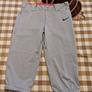 Nike Girls Light Gray Softball Knickers